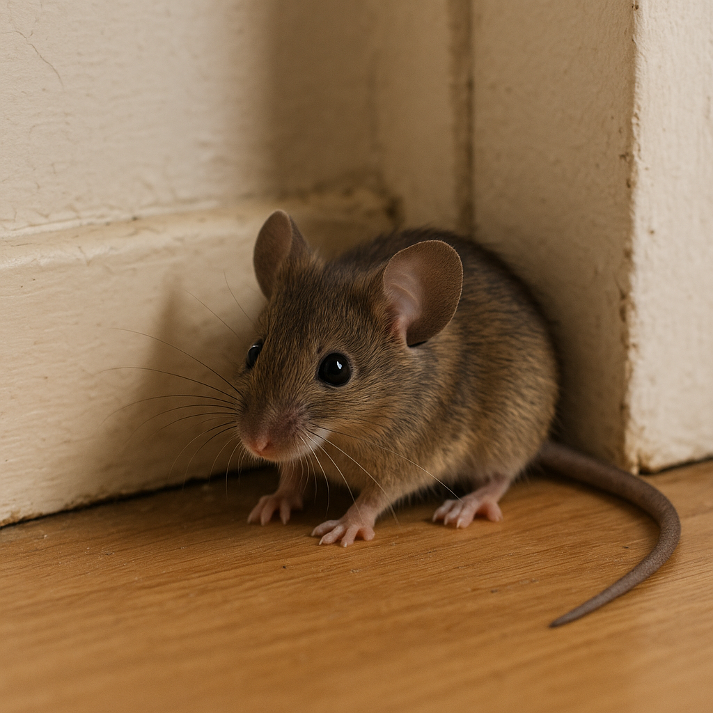 Muizen herkennen – muis in hoekje