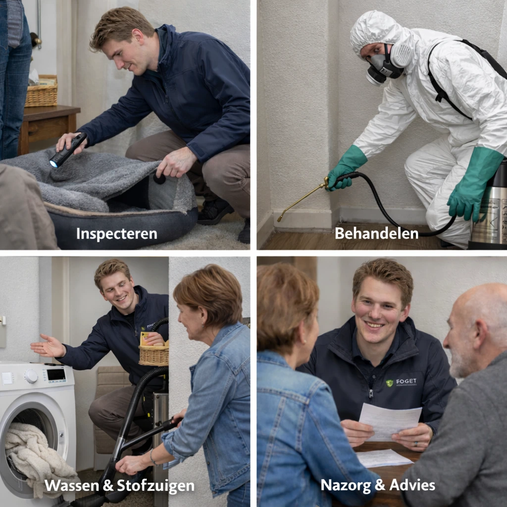 Werkwijze vlooienbestrijding: situatiecheck, voorbereiding, gerichte behandeling en nazorg