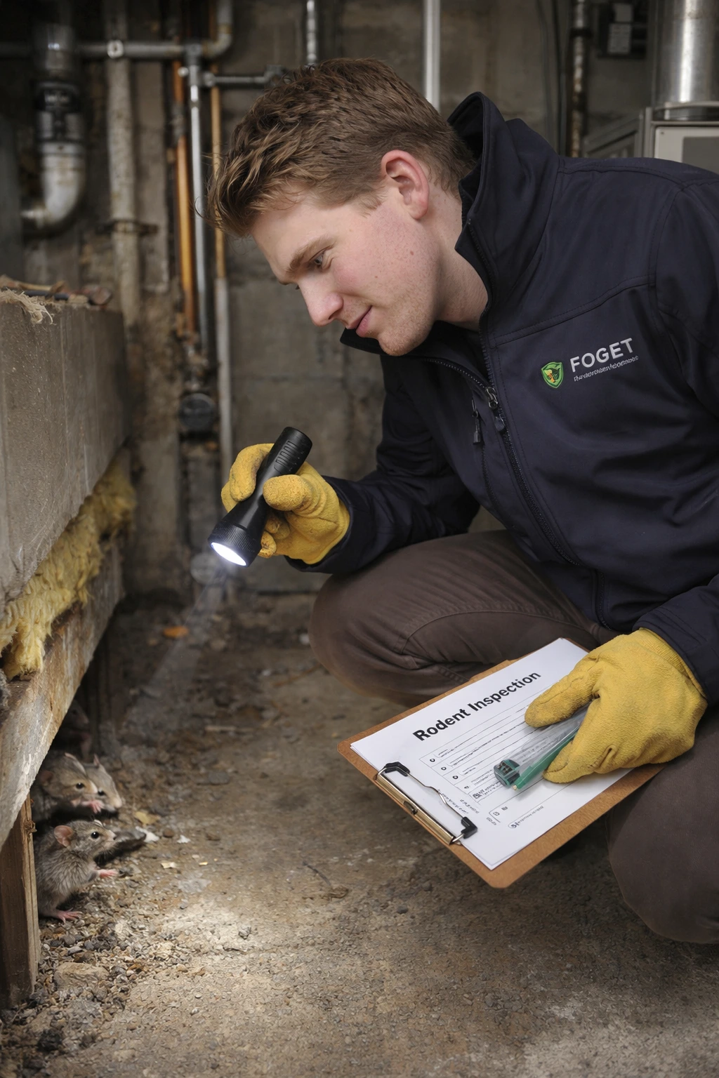 Werkwijze muizen bestrijden volgens IPM: sporenonderzoek, ingangen dichten, monitoring op looproutes en gerichte aanpak met nazorg