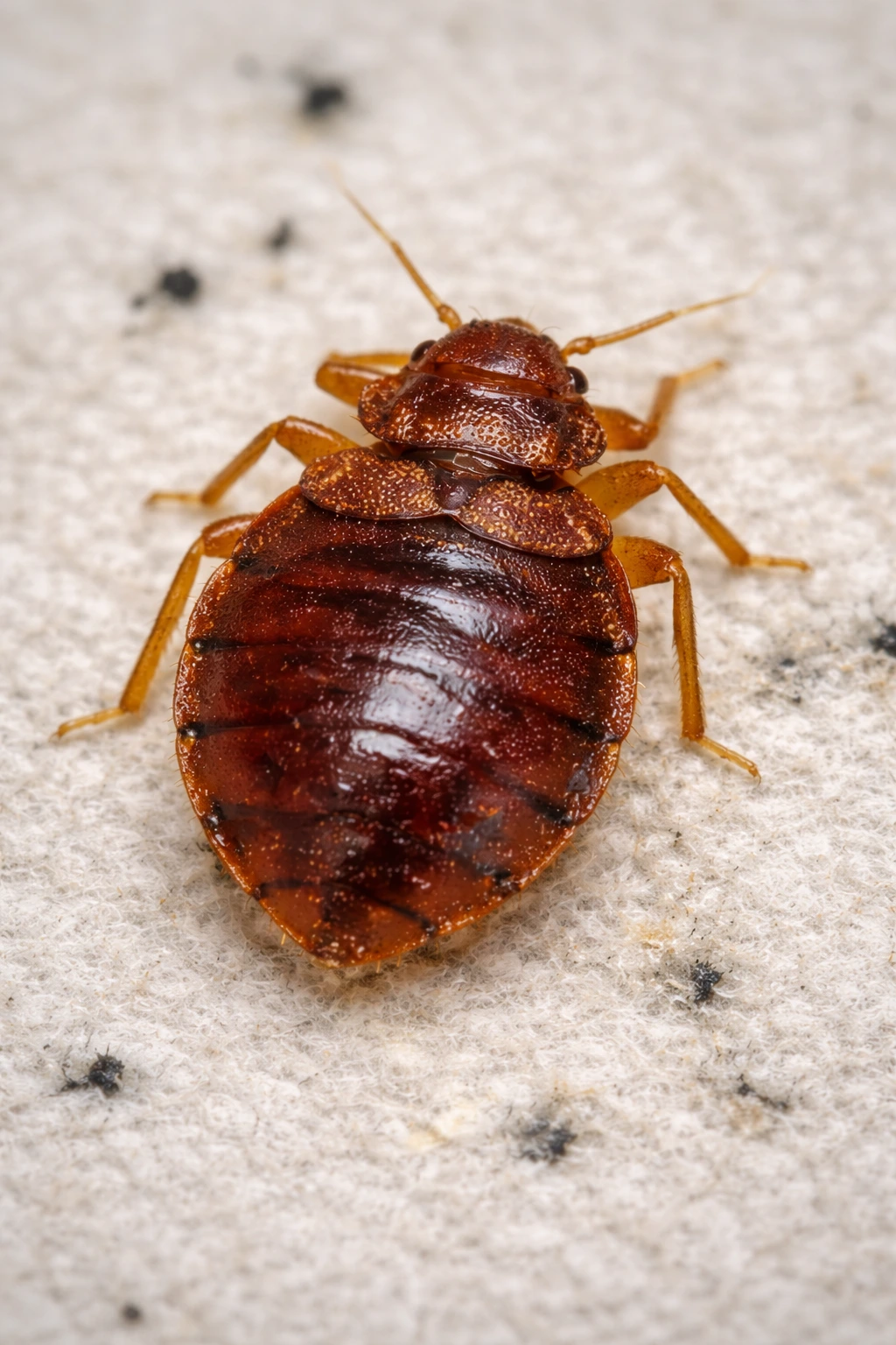 Volwassen bedwants (Cimex lectularius) – close-up