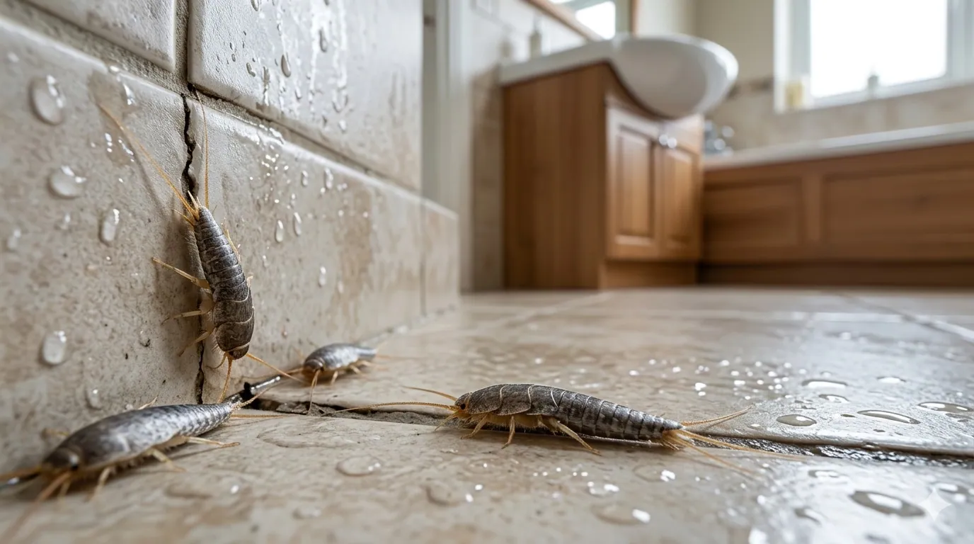 zilvervisjes in badkamer