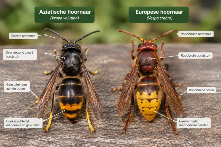 Aziatische hoornaar vs Europese hoornaar